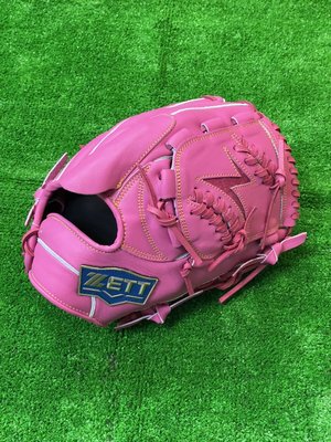 棒球世界ZETT SPECIAL ORDER 訂製款棒球手套特價內野投手12吋粉紅色