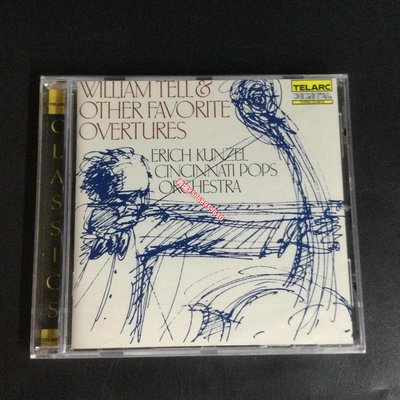 TELARC 80116 著名的歌劇序曲集 威廉退爾 序曲 昆澤爾 CD CD 唱片 交響樂【善智】