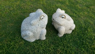 青蛙石雕 - Ｌ　45cm　《金城堡》　雕刻 動物 石雕 天然 自然 花崗 藝術 造景