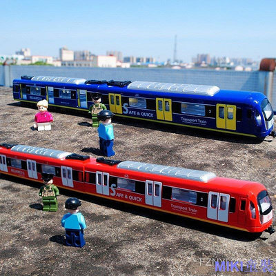 MK童裝語音男孩仿真回力玩具車玩具城市合金播報聲光軌道車列車捷運高鐵