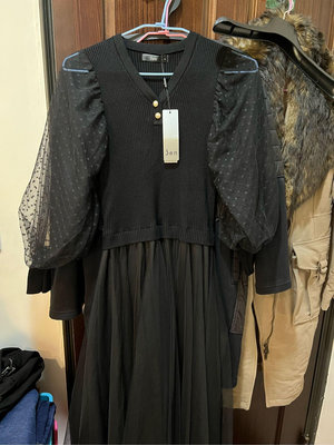專櫃 Sen 女裝 時尚洋裝 黑色 洋裝 全新 好看 紗裙 出清