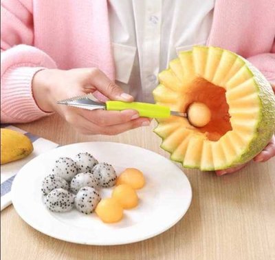 糖星小舖-雙頭花式水果挖球器/水果雕花勺