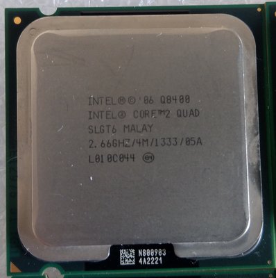 拆機良品 InteI Q8400 2.66GHz/ 4M LGA P5 775 四核心CPU 可加購風扇