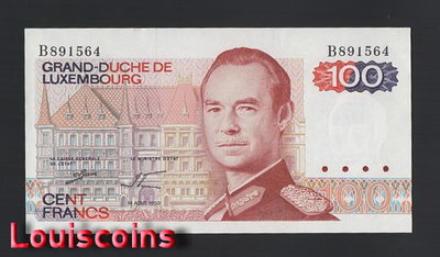 【Louis Coins】B1506-LUXEMBOURG-ND (1980)盧森堡鈔票.100 Francs