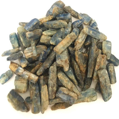 天然藍晶石碎石 水晶碎石原料原石魚缸裝飾 2-3cm100克藍晶石