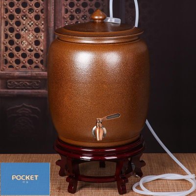 米缸陶瓷帶蓋泡茶腌肉傳統米缸水缸畫軸收納缸密封帶蓋廚房儲物罐