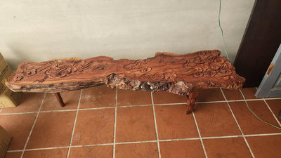 龍眼木雕刻茶桌