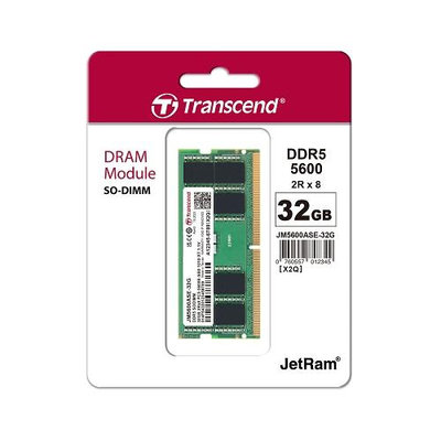 創見 Transcend JetRam DDR5-5600 32G 筆記型電腦記憶體【風和資訊】