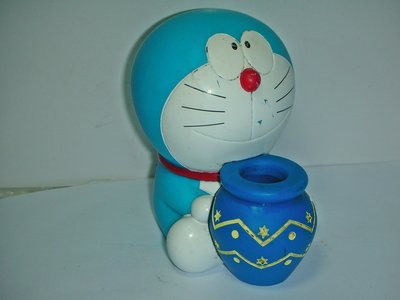 aaL皮商旋.(企業寶寶玩偶娃娃)少見高約9.5公分哆啦A夢(Doraemon)公仔!--可當小夜燈罩值得收藏!