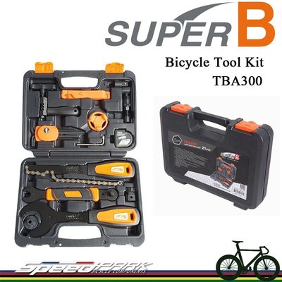 免運費【速度公園】SUPER B 經濟型工具箱21件 TBA300 自行車工具套裝 工具套組 工具組 維修工具 腳踏車