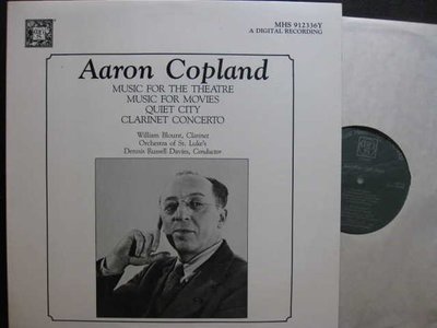 A336*MHS數位*美版黑膠唱片*Aaron Copland: Music for the Theatre Movies;單簧管協奏曲*NM