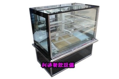 《利通餐飲設備》有現貨 瑞興 4尺方型蛋糕櫃 四尺展示冰箱 展示冰箱 彩色直玻銀飾條 玻璃展示櫃