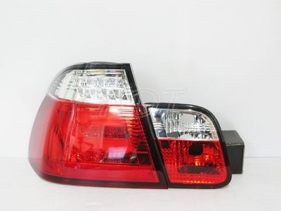 ~~ADT.車燈.車材~~BMW E46 4門 98~01 改款前專用 類F10 光柱紅白LED尾燈一組6000 贈送晶鑽側燈