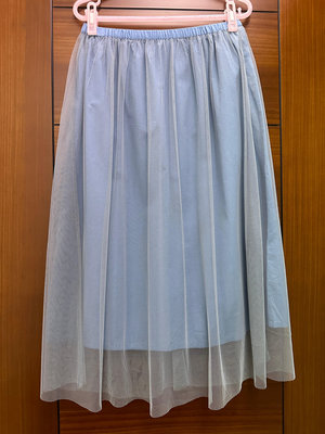 a la sha  雙層網紗裙--藍