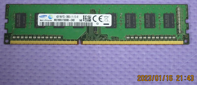 【DDR3單面寬版】SamSung 三星 DDR3-1600 4G 桌上型二手記憶體良品 【個人保固14日】