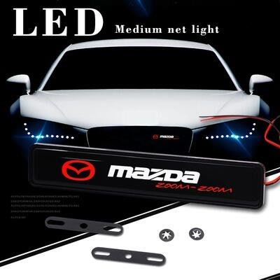 Mazda馬自達 汽車發光車標燈水箱罩燈 LED中網燈馬3馬5 馬6 馬2 323 CX7 CX9 CX5 cx3中網標