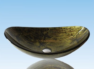 FUO衛浴:元寶 彩繪工藝 藝術強化玻璃碗公盆 (WY15048)預訂!