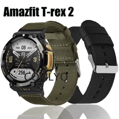 XIAOMI 小米手錶 Amazfit T-rex 2 T rex 2 錶帶 華米智能手錶尼龍帆布運動腕帶 男女款