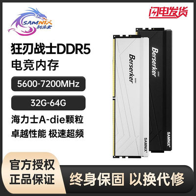 新樂士DDR5桌機記憶體條16G 32G 24G 48G 5600 6000 6400白色7200