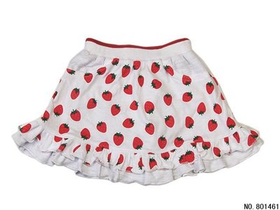 夏季款☆╮100%純棉俏麗草莓女童褲裙95cm(全新) ╭☆Q-BABY 嬰童裝