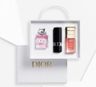 公司貨🔥Miss Dior Cherie CD迪奧 花漾女淡香5ML+藍星小唇膏+花蜜精露 小香禮盒組 附提袋