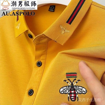 廣州男保羅大尺碼polo衫男士短袖體恤小蜜蜂男裝T恤寬鬆十三行-潮男服飾