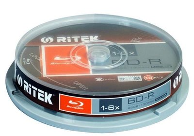 RITEK 錸德 BD-R 6X 10入丁桶裝 空白燒錄片 50片免運送贈品
