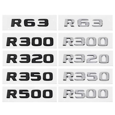賓士Benz R63 R300 R320 R350 R500 ABS電鍍字母數字車貼排量標字標 車標貼紙貼花滿3發