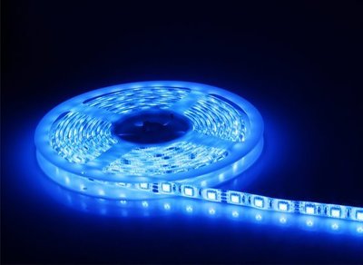 LED 12V藍光軟帶燈軟條燈 5050 每米60燈一卷5米300燈
