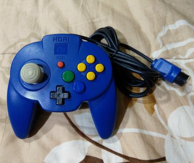 N64  HORI 小手把 控制器 稀少 藍色 編號