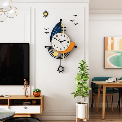 新款鐘表掛鐘客廳家用創意輕奢大氣裝飾現代簡約藝術時鐘掛鐘客廳超夯 正品 現貨