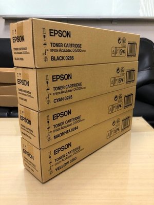 (含稅價)EPSON S050286 全新原廠黑色碳粉匣 適用C4200