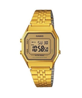 CASIO手錶公司貨金色錶 歷久不衰熱銷l LA-680 WGA-9D街頭潮流必備配件~LA670