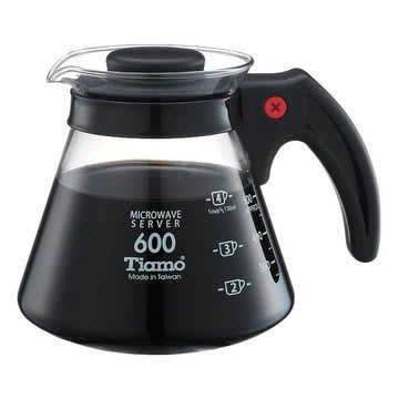 ?現貨?Tiamo 耐熱 玻璃壺 600cc 黑色 HG2295BK 咖啡玻璃壺 咖啡茶壺 冷泡茶壺