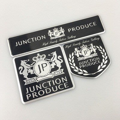 1 x鋁製JUNCTION PRODUCE徽標汽車汽車裝飾標誌徽章貼紙貼花-精選汽配專營