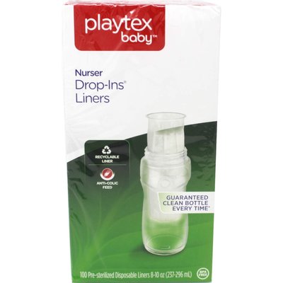 Playtex 2022年全新款 拋棄式奶瓶225元*1 + 奶水杯400*1+慢流速奶嘴220*1組 【現貨】