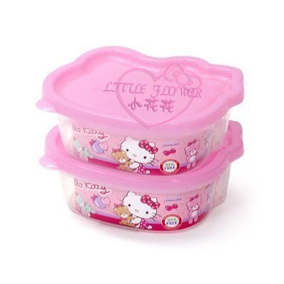 ♥小花凱蒂日本精品♥Hello Kitty臉頭造型透明保鮮盒 收納盒 置物盒 餅乾盒 食物盒 56949803