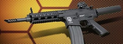 (武莊)G&G GR16 Wasp 氣動式連動系統塑膠版 6mm 電動槍，電槍-EGR-16P-WS-BB
