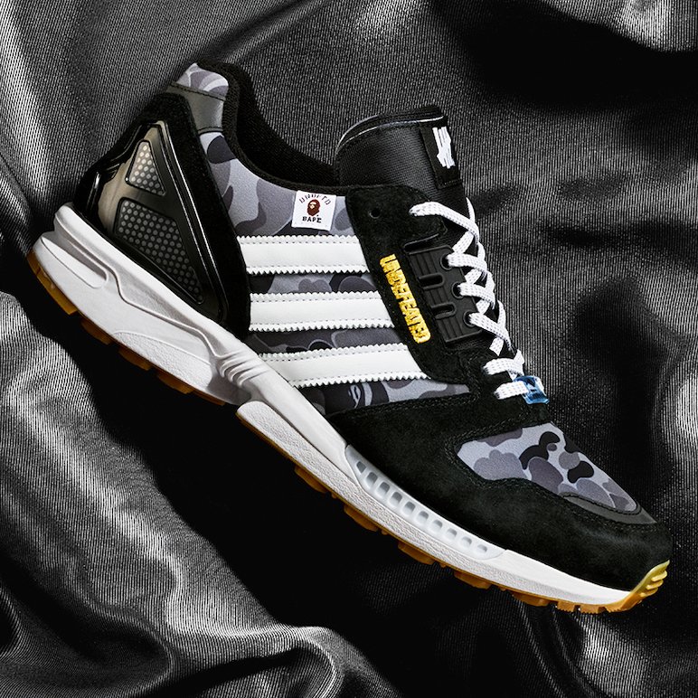 【S.M.P】BAPE x Undefeated x adidas ZX 8000 黑白FY8852