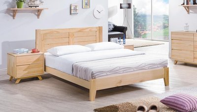 北歐全實木床日式現代簡約風格家具原木主臥雙人床