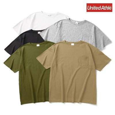 美國東村【United Athle】UA5008 日本 5.6 磅 oz 寬鬆 口袋 素面 短袖 T-shirt 素T