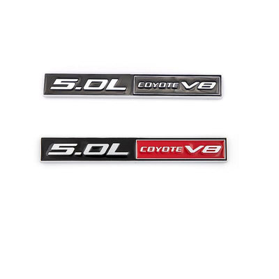 5.0l Coyote V8 標誌徽章徽章貼紙適用於 5.0 汽車擋泥板後備箱後發動機罩銘牌貼花配件