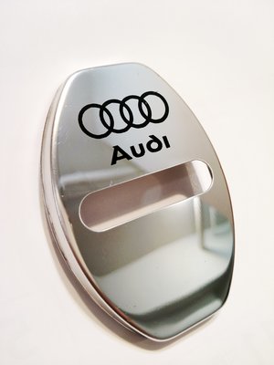 不鏽鋼蓋&amp;限位蓋整組：AUDI A3 A4 A6 Q3 Q5 Q7 S line 與奧迪各車款 亮白 Audi