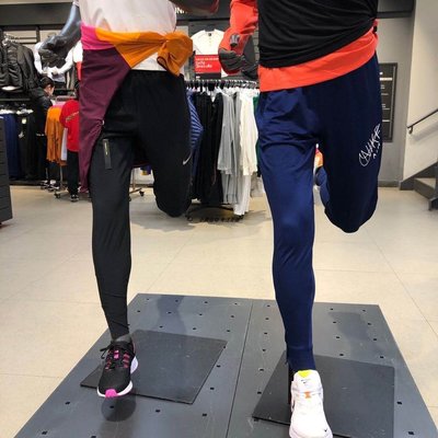 Koala海購 Nike/耐吉 男子運動夏季健身跑步針織速干透氣收口長褲AT3033-010