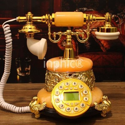 INPHIC-歐式電話座機 時尚復古電話機 辦公座機家用 擺設復古電話
