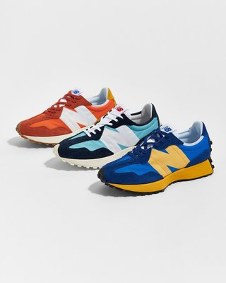 【Basa Sneaker】New Balance 327 棕灰色 藍黃 橘黃 淺藍 經典慢跑鞋 爆款