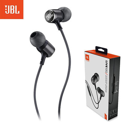 Jbl LIVE100 有線耳機立體聲深低音遊戲耳機線控運動耳機