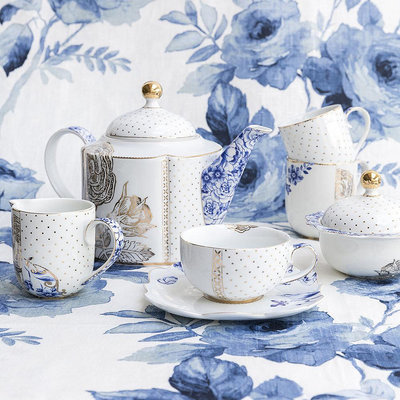 廠家出貨現貨荷蘭Pip studio RoyalWhite皇家藍白下午茶杯碟咖啡杯茶壺
