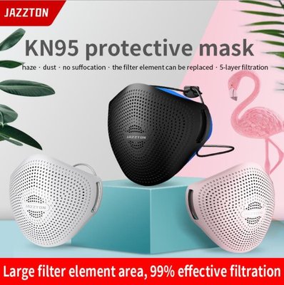 【防疫必備】JAZZTON KN95成人防護面罩 Protective mask 可循環使用換濾芯面罩 防護面罩