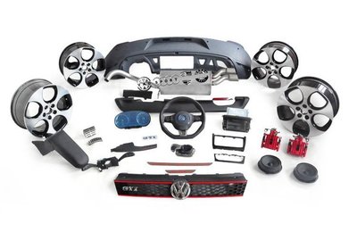 VW 福斯  NEW POLO GTI 前後大包 迎賓踏板 中央扶手 排檔座 鋁圈 方向盤 油門踏板 卡鉗 儀錶